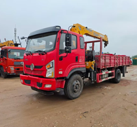 Grue montée sur camion Dongfeng de 6,3 tonnes d'occasion de haute qualité à vendre