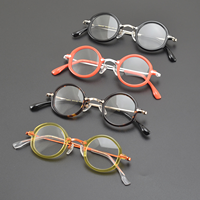 Lunettes de vue unisexes Lentnoon, montures en acétate faites à la main, imprimé géométrique rouge, monture complète, lunettes de lecture durables pour adultes, usage quotidien