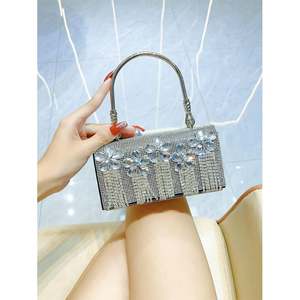 Bolso de Mano con Pedrería, Bolso Brillante con Diamantes Plateados para Mujer, Bolso de Mano de Noche para Fiesta de Graduación, Bolso Tipo Hobo - Product Image 3