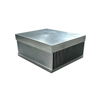 Dissipateur thermique en aluminium extrudé à profil fin, à hauteur uniforme, à double rayonnement, de forme cubique, pour amplificateur audio haute puissance