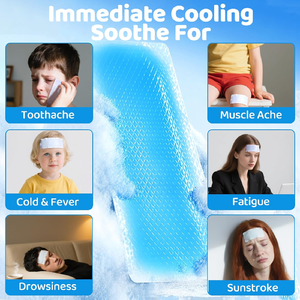 Bantalan Gel pendingin demam, Temp medis pereda demam, plester Kesehatan Medis - Product Image 2