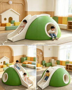Structure de jeu tout-en-un <span class=keywords><strong>pour</strong></span> enfants, équipement de terrain de jeu intérieur avec toboggan et activités d'exploration, idéal <span class=keywords><strong>pour</strong></span> les cafés ludiques et les centres commerciaux - Product Image 6