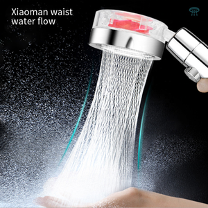 Soffione doccia a ventaglio rotante a 360 gradi <span class=keywords><strong>con</strong></span> rotazione ad alta pressione <span class=keywords><strong>con</strong></span> soffione doccia a spruzzo d'acqua <span class=keywords><strong>con</strong></span> piccolo ventilatore Turbo - Product Image 1