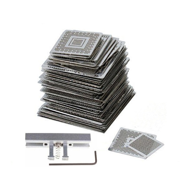High Quality Stainless Steel BGA Stencils Directly Soldering 888pcs Directly Reballing Stencil Kit