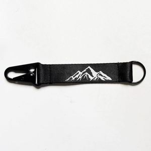 Motorcycle Key Embroidery Buckle Carabiner <b>Hook</b> <b>Clip</b> Moto Carabiner Wrist Woven Label Trend Pendant Keychain Key Holder - Product Image 1