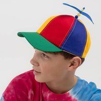 Gorra de Béisbol Unisex Colorida y Ajustable con Diseño de Hélice de Helicóptero, Ideal para Niños y Niñas, Regalo Promocional