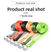 Sangle à cliquet inversée 1'' vert camouflage (polyester) incluse dans le kit de sangles à cliquet avec certification CE pour l'empilage