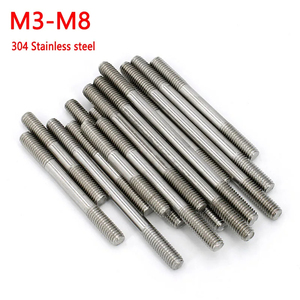 304 acier inoxydable Double extrémité tige filetée Double extrémité vis goujon dent bâton double tête barre filetée double extrémité filetée <span class=keywords><strong>tang</strong></span> - Product Image 6
