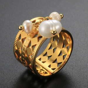 Bagues simples pour femmes, bijoux en or, bagues de mariage ajustables pour femmes, Arabie Saoudite - Product Image 4