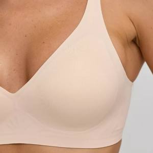 大人用カスタムロゴブラ快適シームレスブラッシエール調整可能ストラップワイヤーなし薄いカップスポーツブラBH Sujetadores - Product Image 6