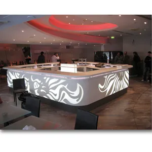Дизайн стойки для баров и пабов с подсветкой, используется стойка для ресторанов и отелей