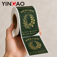 Rouleau d'autocollants adhésifs en vinyle doré, personnalisés, durables, écologiques et imperméables pour bouteilles de shampoing, gel douche et après-shampoing à pompe