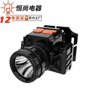 Linterna frontal LED recargable de 2000 mAh con diadema ajustable, alta luminosidad, iluminación portátil para exteriores - Product Image 1