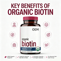 Capsules de biotine 10000 mcg en marque privée pour une croissance rapide des cheveux et une peau éclatante, capsules naturelles pour la croissance des cheveux