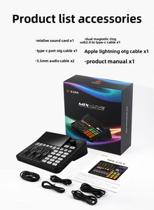 Ensemble complet d'équipement de karaoké avec microphone dynamique pour diffusion en direct mobile, carte son d'enregistrement, Icon <span class=keywords><strong>Aiken</strong></span> Mix Live - Product Image 6