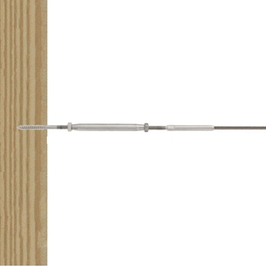 HIMOWAY Tendeur à câble manuel en acier inoxydable 316 pour poteaux en bois, pour garde-corps en câble, quincaillerie DIY - Product Image 4