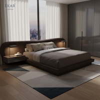 Lit Moderne Haut de Gamme pour Chambre à Coucher, Meuble Personnalisable, Exportation Usine Foshan, Lit de Luxe pour Hôtel/Villa