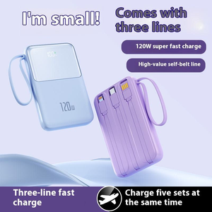 핫 세일 고용량 20000mAh 120W 초고속 충전 파워뱅크 케이블 포함 휴대용 파워뱅크 전화용 파워 스테이션 - Product Image 5