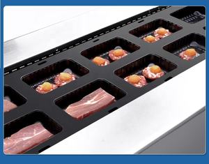 Máquina de envasado al vacío de termoformado de salchichas de queso con fecha completamente automática estándar CE, máquina de envasado de termoformado automática - Product Image 3