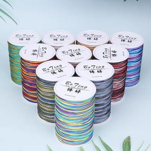 خيط من اليشم مصبوغ بجزء 72 خيط من اليشم مع حبل متعدد الألوان سوار بحبل من اليشم سلك مجدول نايلون مشفر للمجوهرات - Product Image 2