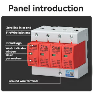 อุปกรณ์ป้องกันไฟกระชากฟ้าผ่า T2 AC Spd 275V 385V 1 2 <span class=keywords><strong>3</strong></span> 4 POLE with 40KA IMAX Protector - Product Image 5