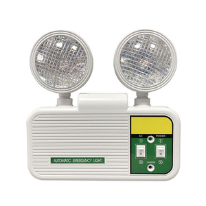 Automatic <b>Emergency</b> <b>Light</b> 2 X 8W LED Dual Head 360 Degree Rotate AC 85-265V White <b>Light</b> Plastic Body - Product Image 1