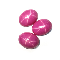 Cabochons en saphir, pierre précieuse naturelle, diamant, étoile, ample, ovale, coupe rouge, rose, saphir, étoile