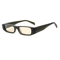 Lunettes de soleil QSKY Fashion pour femmes, petites lunettes carrées en acétate faites à la main, style Y2k, lunettes rectangulaires étroites rétro haut de gamme, polarisées UV400