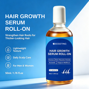 Sérum Capillaire Fortifiant et Stimulant la Croissance à l'Argan et Kératine, Formule Naturelle, Soin Lissant et Nourrissant du Cuir Chevelu, Format Roll-On, Vente en Gros - Product Image 4