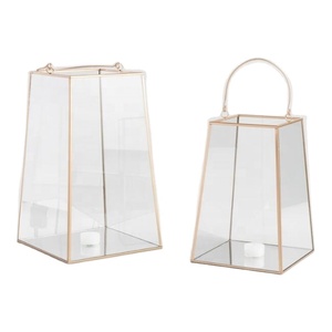 High Quality Elegant Metal <b>Lantern</b> for Home Decor Stand or Hanging <b>Gold</b> Finish for Wedding or Candle Table Decor - Product Image 2