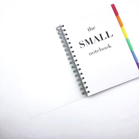 Carnet de notes à reliure à spirale WireO avec couverture en plastique transparent Agenda quotidien hebdomadaire et mensuel avec onglet d'index coloré