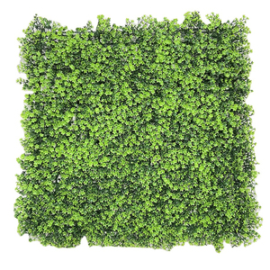 Panel de plástico para decoración de pared, Panel de cartón cuadrado de hojas de plástico, hierba de prímula caída Artificial, color verde, 50x50cm - Product Image 1