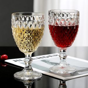 Copas de cristal Vintage con tallo de patrón en relieve personalizado más vendido de Color claro alto para Rusia Krusovice Bonnane Ararat - Product Image 1