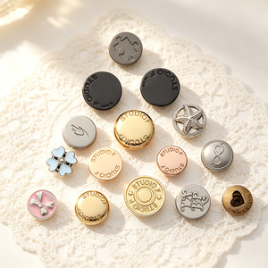 OEM ODM Custom Logo Zinc Alloy Jeans <b>Buttons</b> Vintage Antique Metal <b>Buttons</b> For Denim Garment Hardware - Product Image 1
