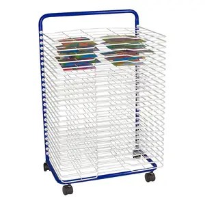 Art Drying Rack For Classroom Functional Mobile Paint Drying Rack 20/25  Shelves