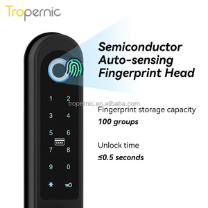 Candado Inteligente Ip65 Nhôm Chống Thấm Nước Trượt Sinh Trắc Học An Toàn Door Handle Glass Tuya Khóa Kỹ Thuật Số Dấu Vân Tay - Product Image 4