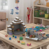 Blocs de construction Montessori en plastique ABS pour l'éducation des enfants, avec un motif personnalisé imprimé en 3D, mini bâton magnétique pour le bricolage