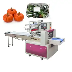 उच्च दक्षता तकिया प्रकार प्रवाह इमदादी खाद्य पैकेजिंग मशीनरी सलाद फल और सब्जी पैकिंग मशीन