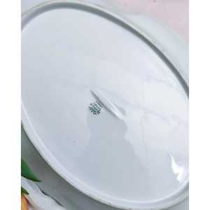 Plateau décoratif Daniele F. Richard Ginori avec fleurs rouges - Product Image 1