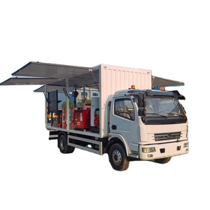 Camion Dongfeng 4x2 à benne ouvrante, camion <span class=keywords><strong>atelier</strong></span> à auvent hydraulique extensible pour l'entretien mobile et le transport d'équipements - Product Image 1