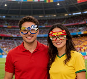 Lunettes <span class=keywords><strong>de</strong></span> football personnalisées avec 48 drapeaux nationaux pour le <span class=keywords><strong>jour</strong></span> du <span class=keywords><strong>match</strong></span>, vente en gros, accessoires <span class=keywords><strong>de</strong></span> supporter très demandés - Product Image 4