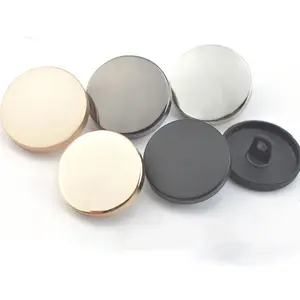Botones redondos de aleación de zinc con logotipo personalizado, botón de metal a presión para abrigo, botones de metal dorado para ropa