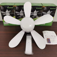 ETL Prise Ventilateur Lumière Dimmable Fleur E27 Ampoule 5 Lames Vis Sur Prise Ventilateur E27 Ventilateur De Plafond