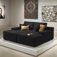 Sofa kasur korduroi Modular Super dalam, Sofa terkompresi mewah untuk Apartemen Vila kemasan vakum furnitur ruang tamu