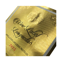 Étiquettes personnalisées en feuille d'or pour bouteilles de champagne, autocollants en papier de qualité supérieure pour bouteilles en verre