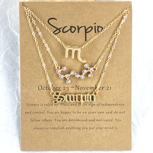 MING&KELLY Zodiac Necklace For Women - 14K Gold Plated Astrology Constellation Pendant, Adjustable 18+2 Inch Chain - View #4