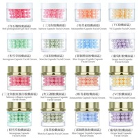 Crème Visage au Collagène PDRN Peptide de Cuivre Bleu Saumon, Éclaircissante Anti-Âge, Vitamine C, Gel Hydratant Blanchissant