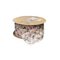 Pita Sutra Chiffon Floral 100% Sutra Jepang Gaya Korea Selatan 50mm/70mm 3 Desain Pita Lembut Dekorasi Hadiah Rambut