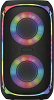 Lampu LED RGB Modern 4 Inci Ganda untuk Speaker Portabel Nirkabel V5.3 dengan USB TF AUX FM untuk Pesta Dalam Ruangan