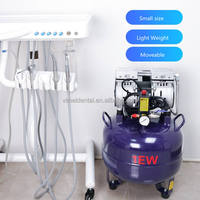 Compresseur d'air dentaire 32L 545W, compresseur d'air un à un pour unité dentaire, pompe à air silencieuse sans huile